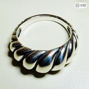 Carolyn Pollack Relios Sterling Silver Smooth Rope Band Ring.